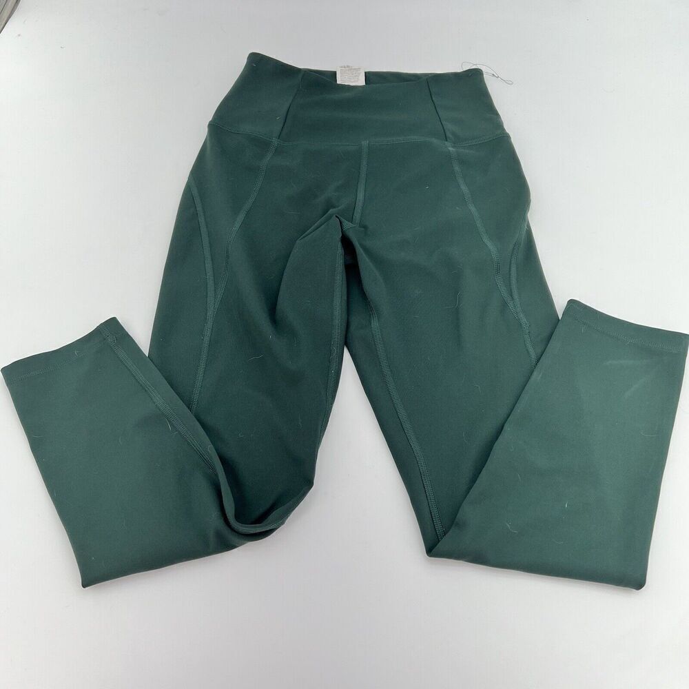 Girlfriend Collective Women's Size XS Green High Waisted 7/8 Leggings